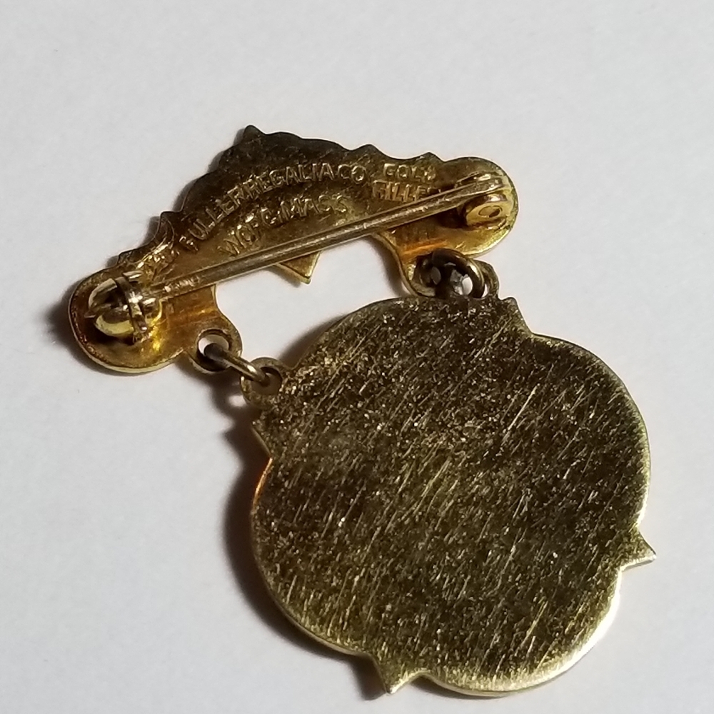 Relisted -Vintage Grange Past Master PH medal pin gold filled blue enamel Lodg - Picture 9 of 10